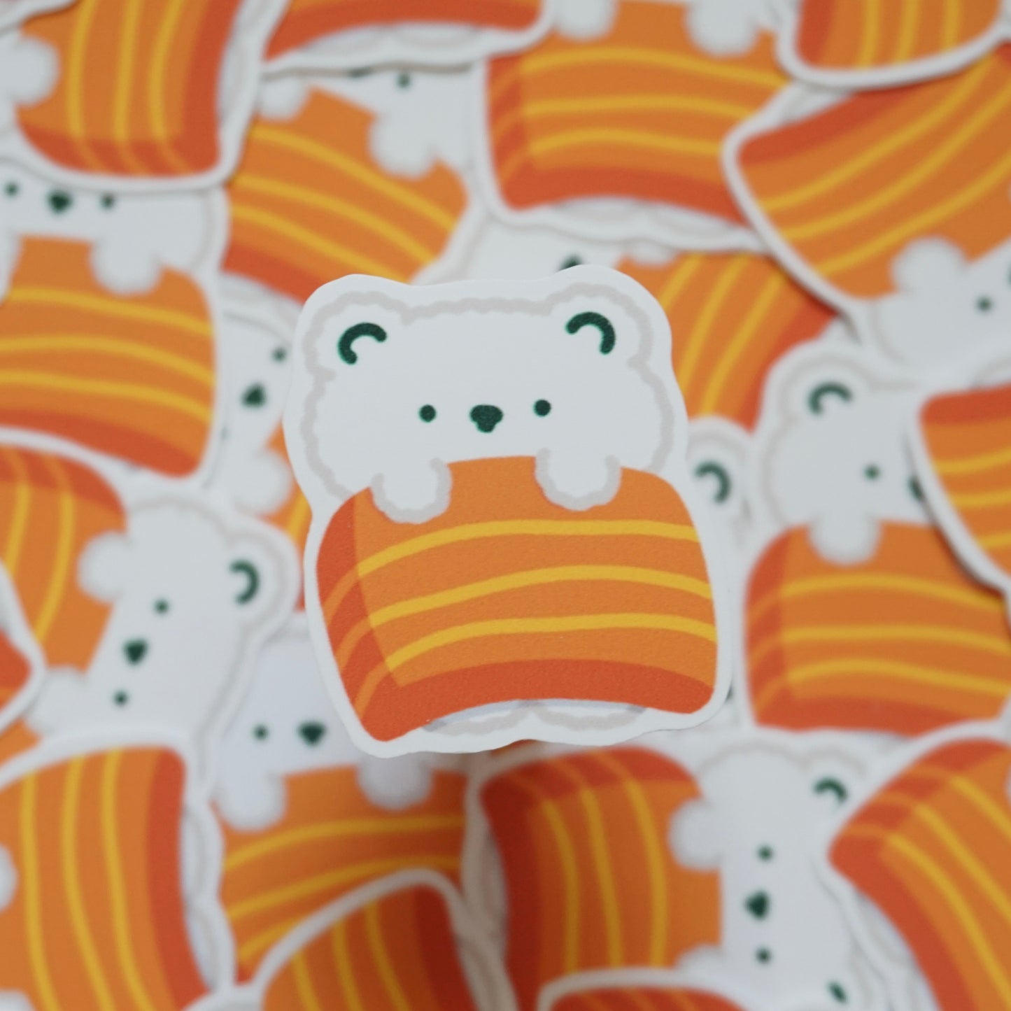 Salmon Nigiri Soft Matte Vinyl Die-Cut Sticker