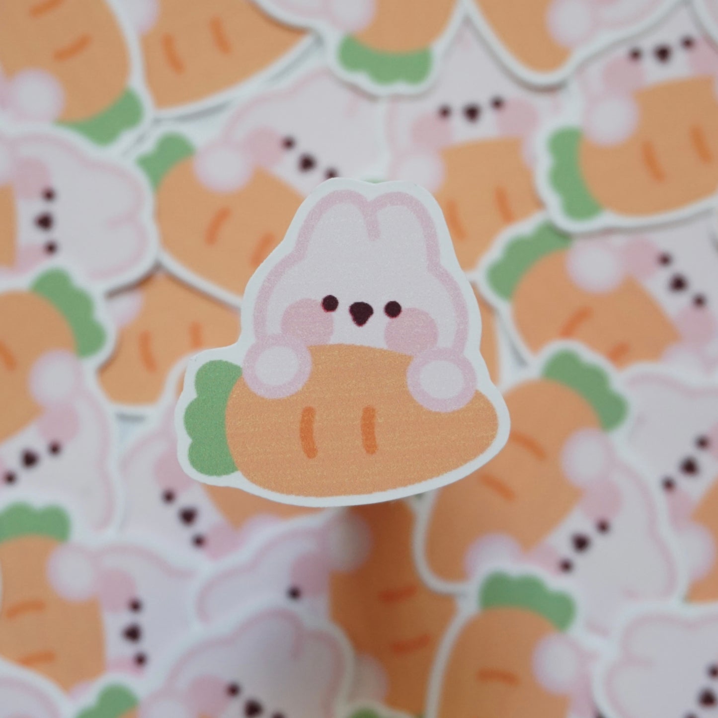 Cherry with Carrot Soft Matte Vinyl Die-Cut Sticker