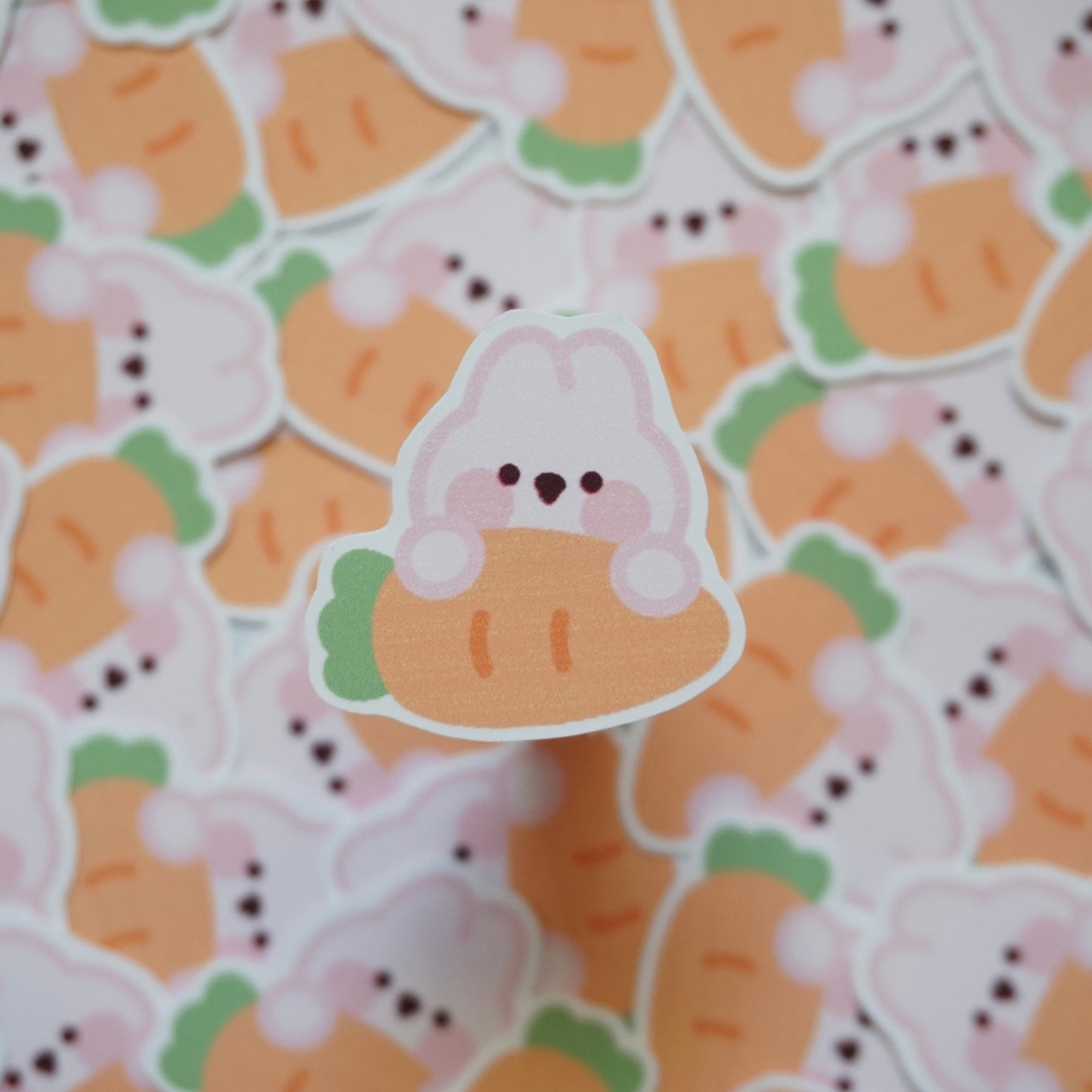 Cherry with Carrot Soft Matte Vinyl Die-Cut Sticker