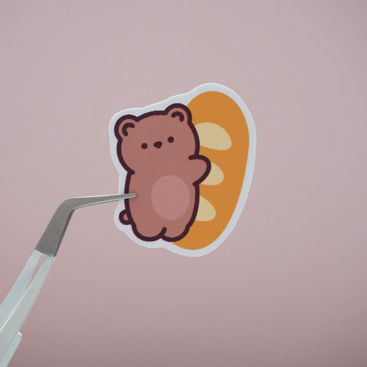 Pudding Hugging Bread Soft Matte Vinyl Die-Cut Sticker