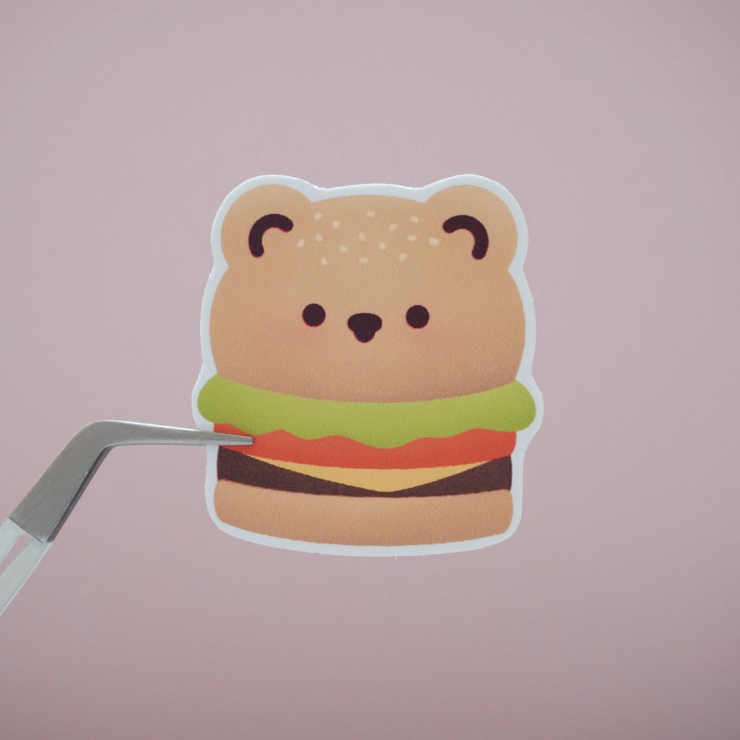 Pudding Burger Soft Matte Vinyl Die-Cut Sticker