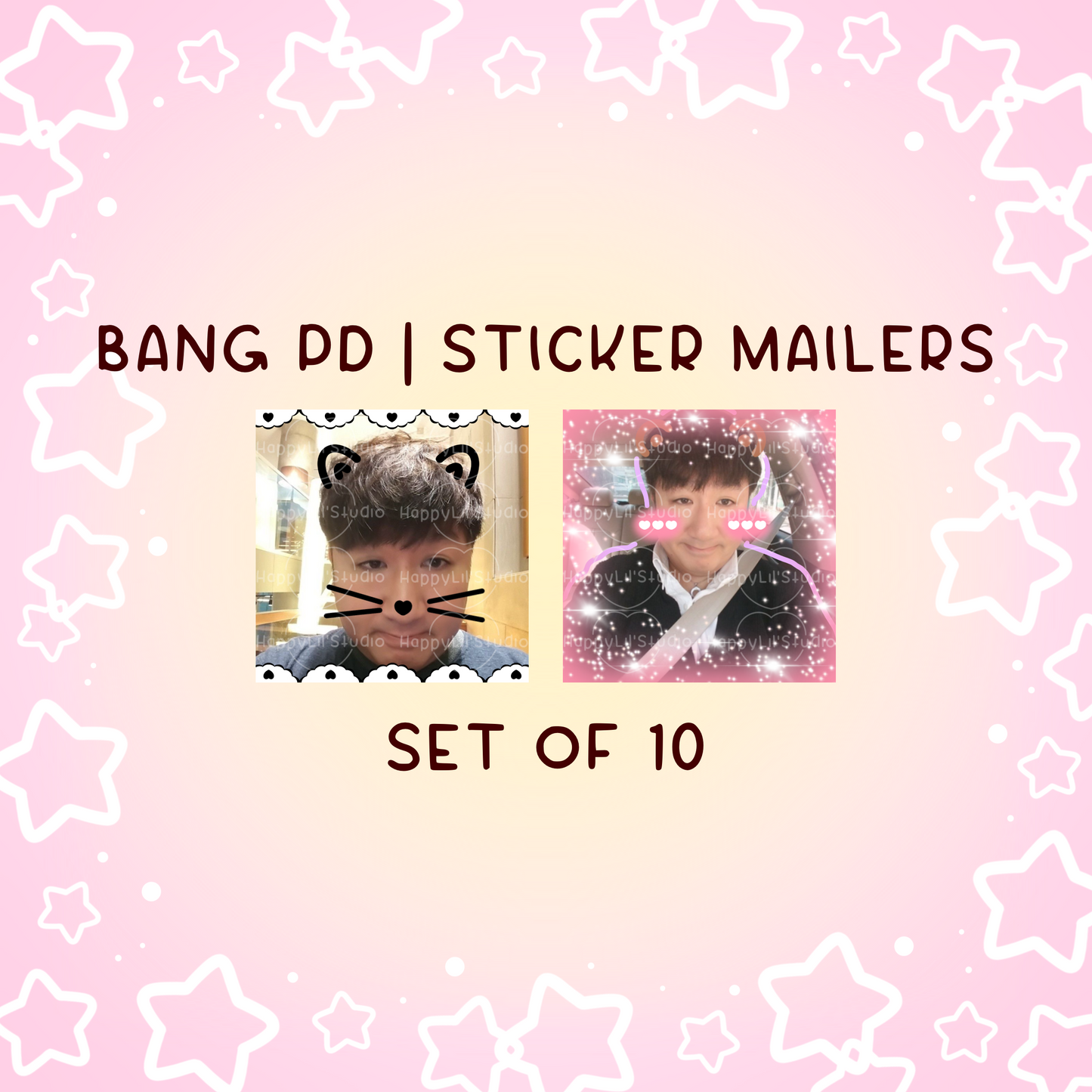 BANG PD Sticker Mailers | Set of 10 | Kpop Stickers