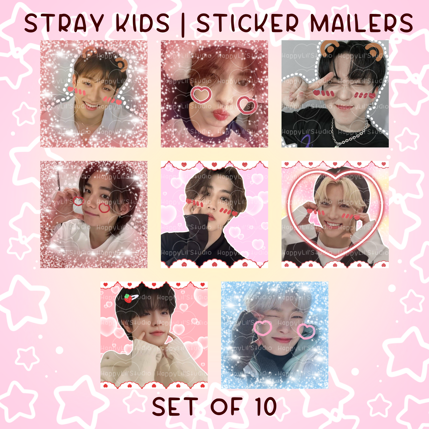 STRAY KIDS Sticker Mailers | Set of 10 | Kpop Stickers