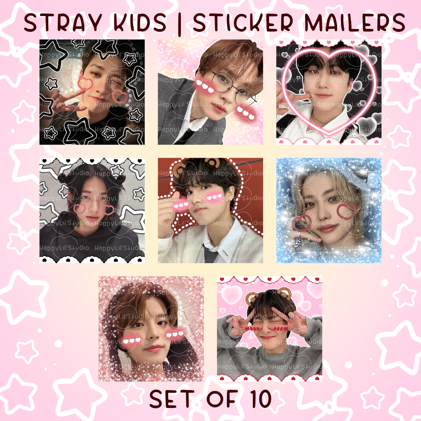 STRAY KIDS Sticker Mailers | Set of 10 | Kpop Stickers