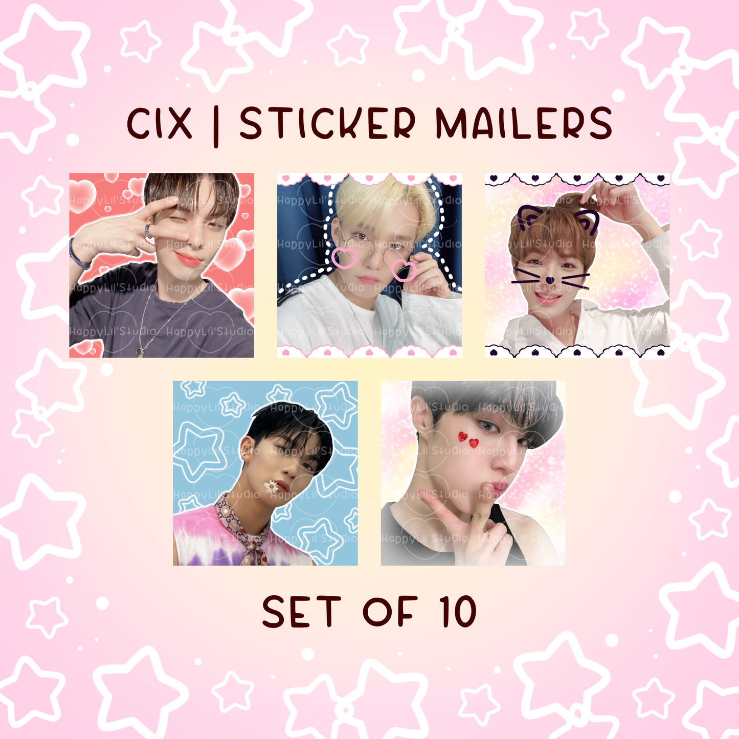 CIX Sticker Mailers | Set of 10 | Kpop Stickers