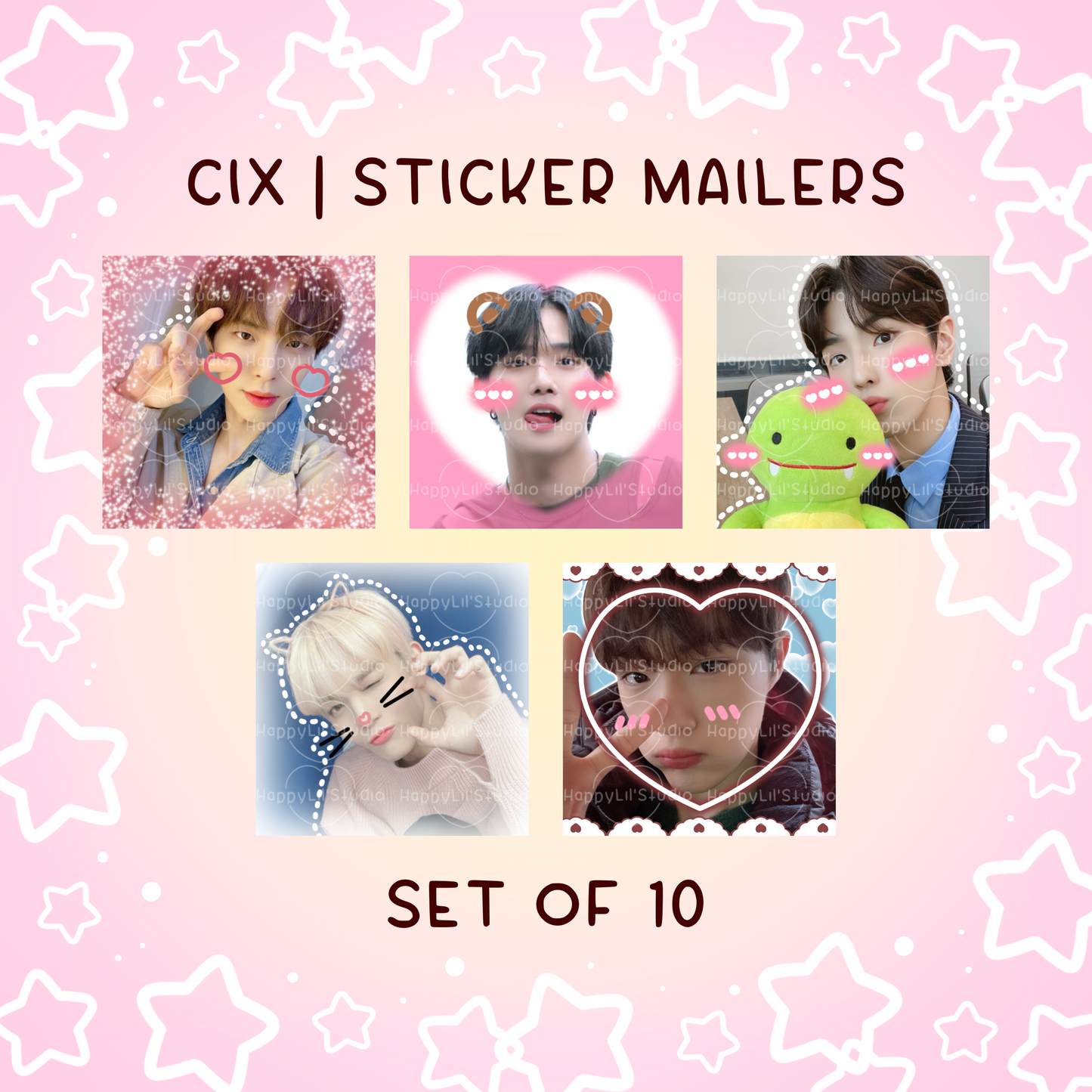 CIX Sticker Mailers | Set of 10 | Kpop Stickers