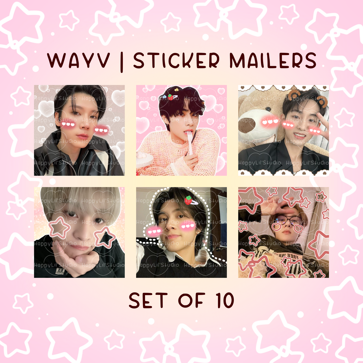 WAYV Sticker Mailers | Set of 10 | Kpop Stickers