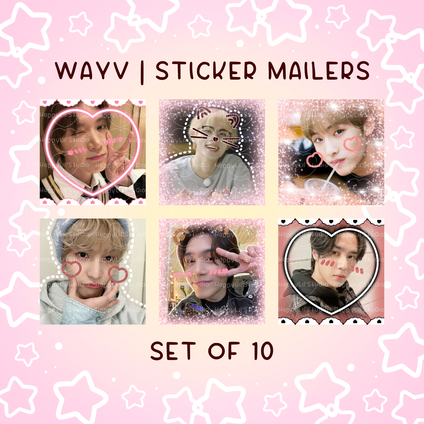 WAYV Sticker Mailers | Set of 10 | Kpop Stickers