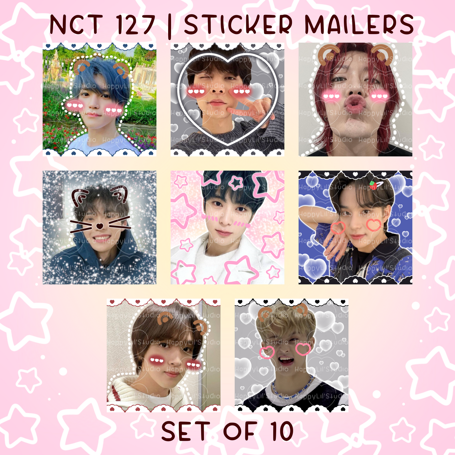 NCT 127 Sticker Mailers | Set of 10 | Kpop Stickers