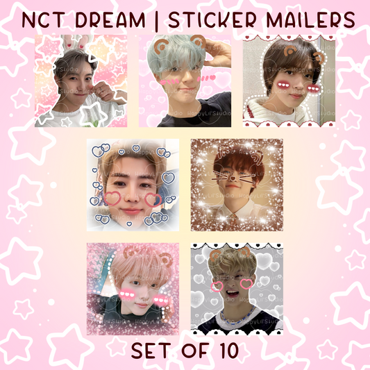 NCT DREAM Sticker Mailers | Set of 10 | Kpop Stickers