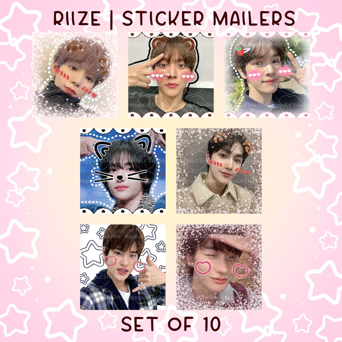 RIIZE Sticker Mailers | Set of 10 | Kpop Stickers