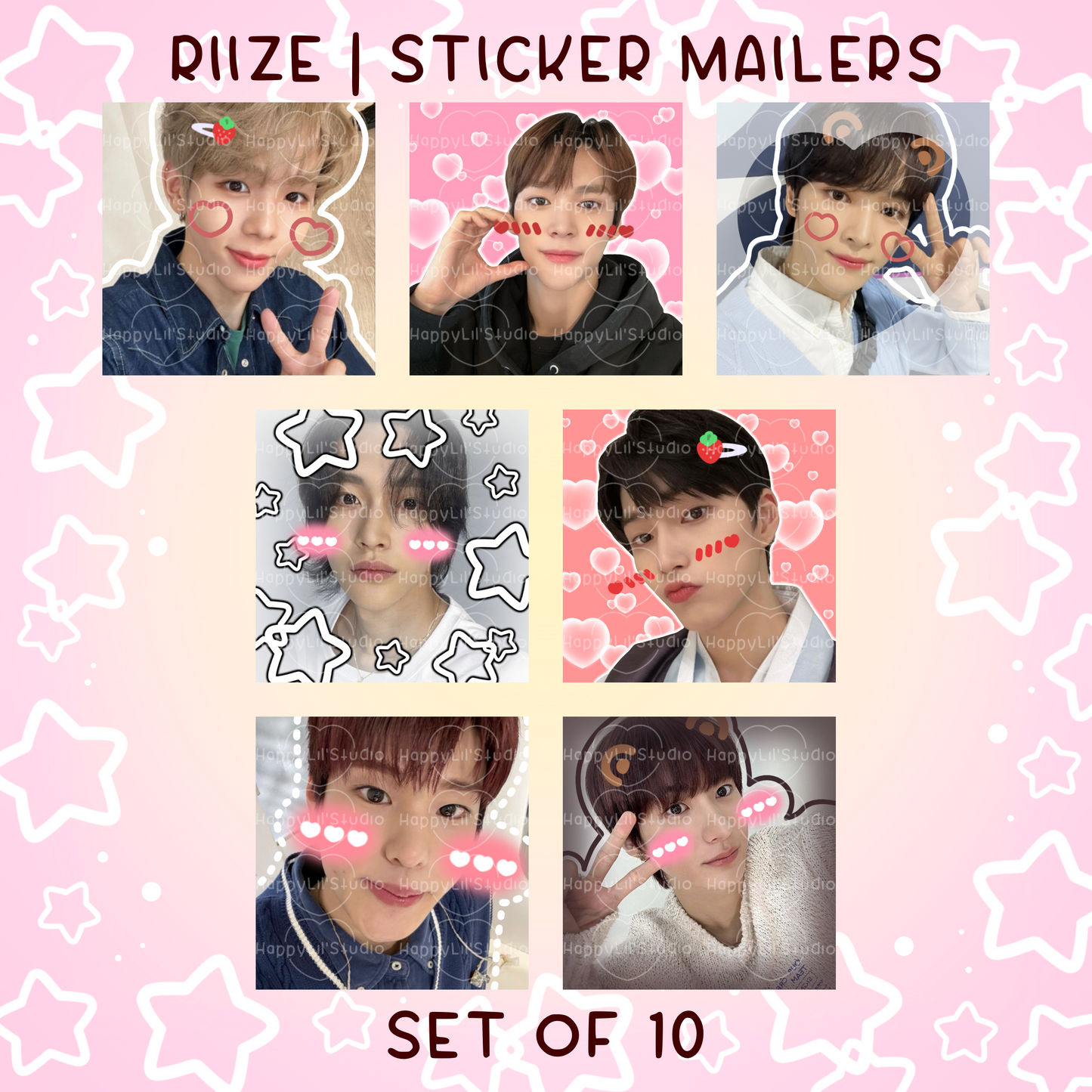 RIIZE Sticker Mailers | Set of 10 | Kpop Stickers