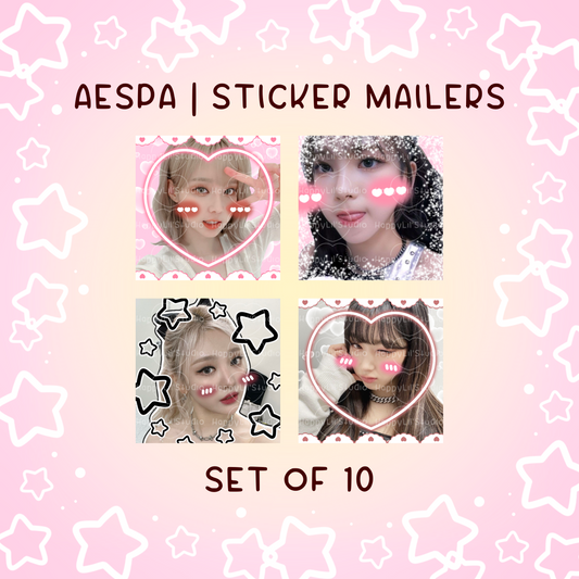 AESPA Sticker Mailers | Set of 10 | Kpop Stickers