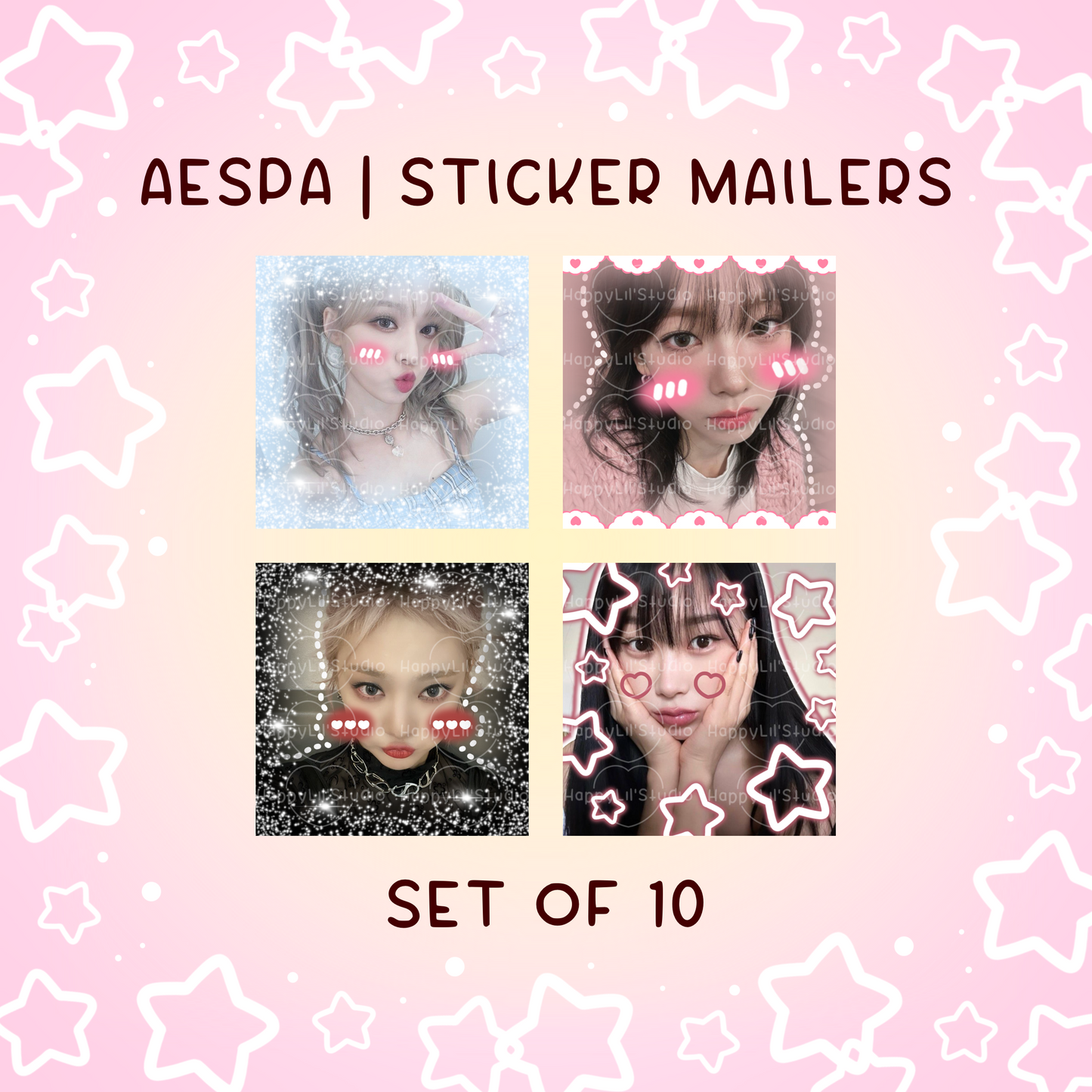 AESPA Sticker Mailers | Set of 10 | Kpop Stickers