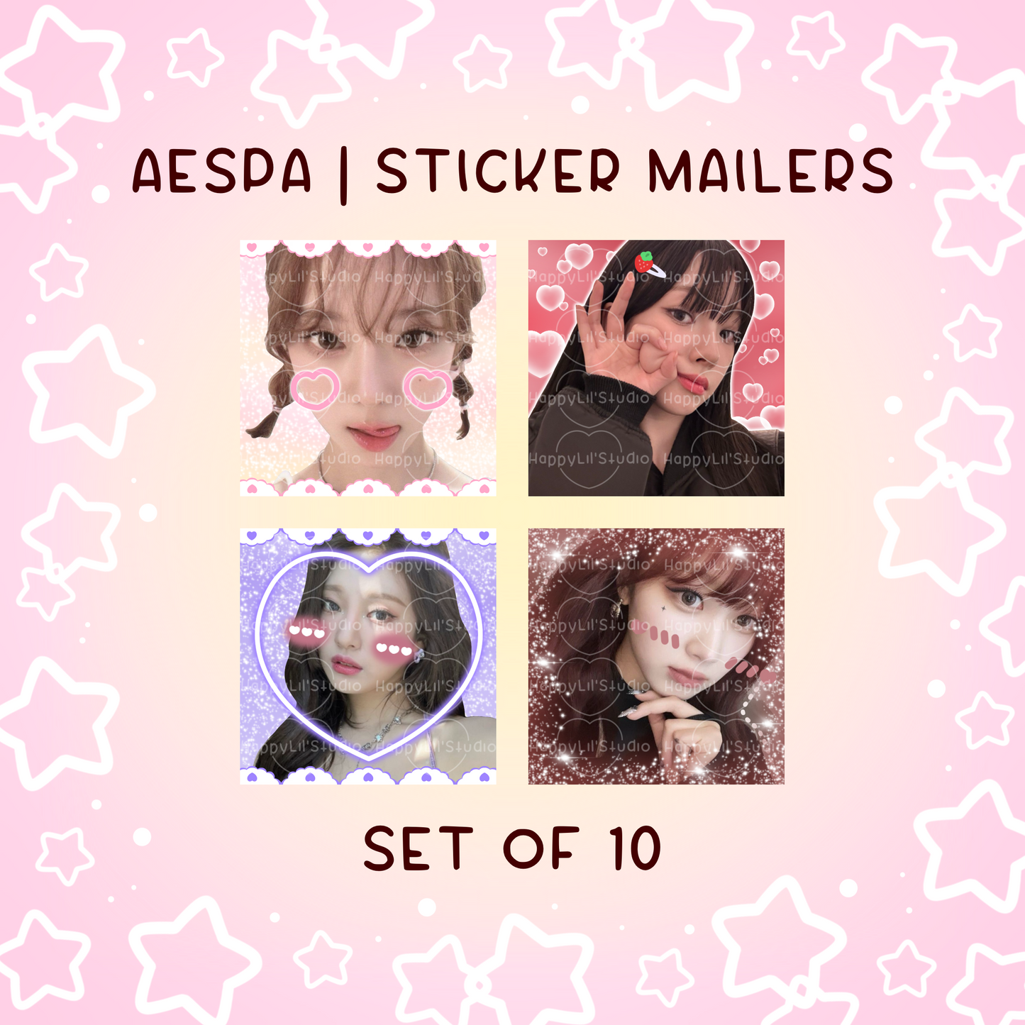 AESPA Sticker Mailers | Set of 10 | Kpop Stickers