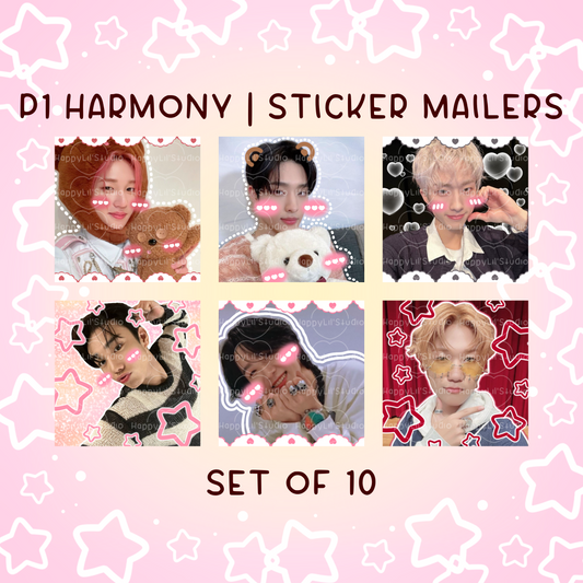 P1HARMONY Sticker Mailers | Set of 10 | Kpop Stickers