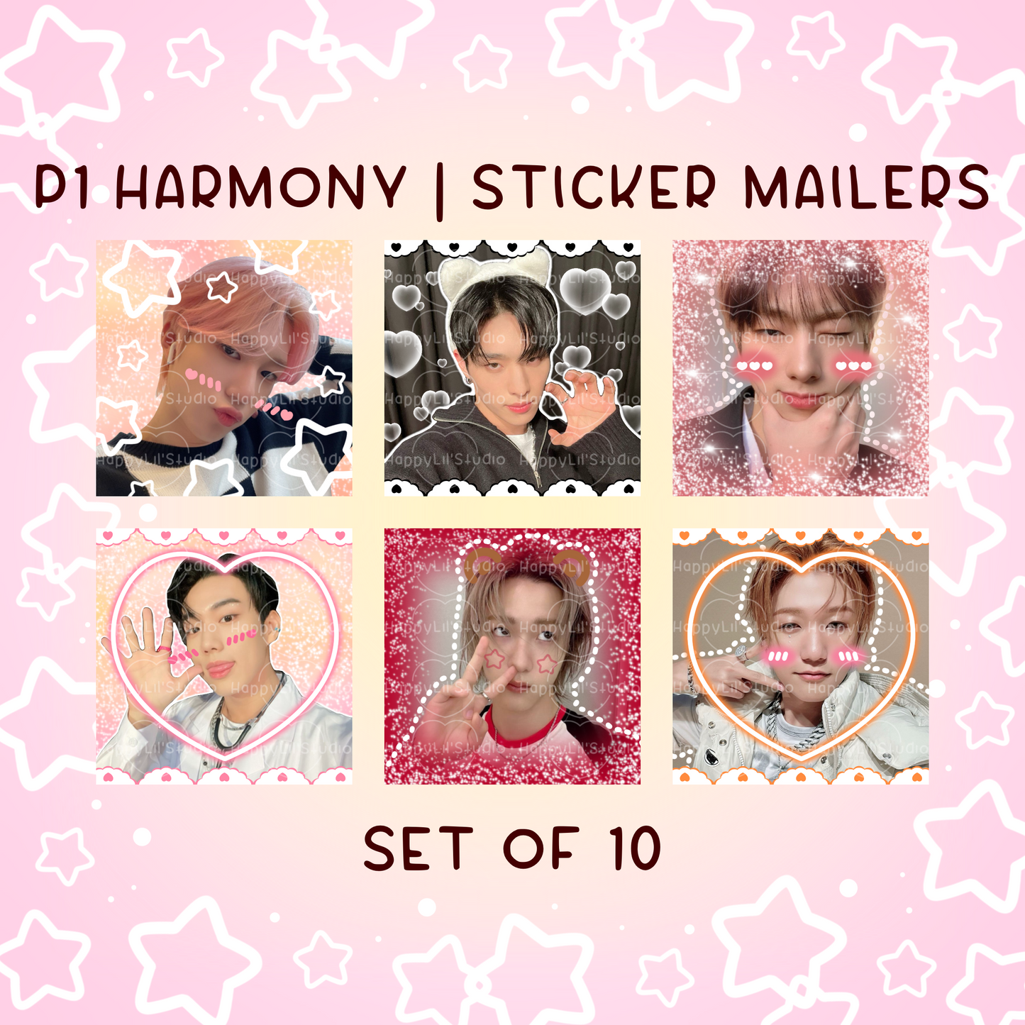 P1HARMONY Sticker Mailers | Set of 10 | Kpop Stickers