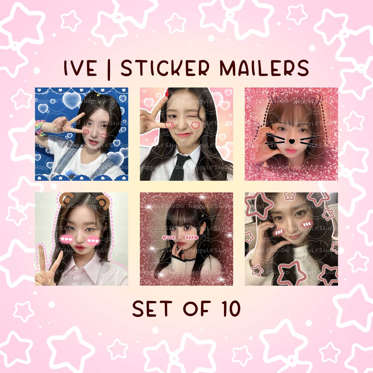 IVE Sticker Mailers | Set of 10 | Kpop Stickers