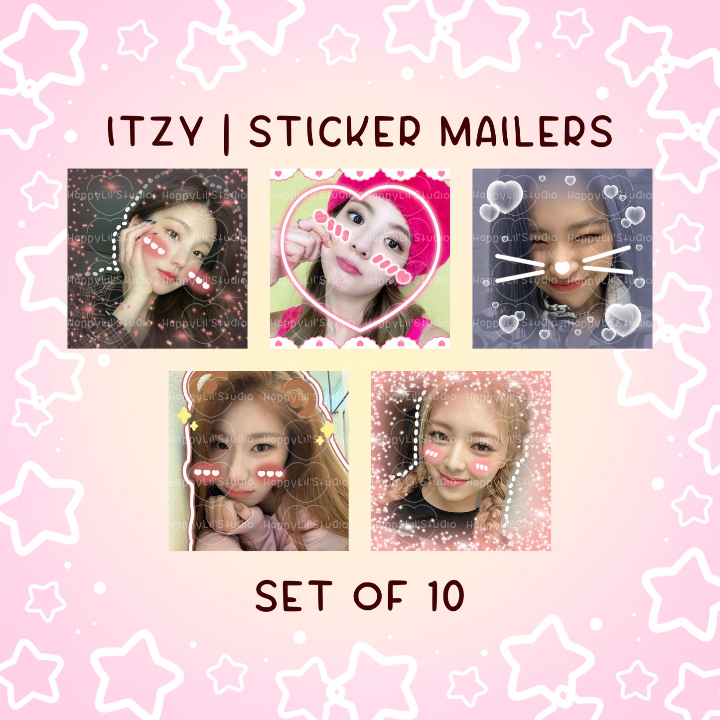 ITZY Sticker Mailers | Set of 10 | Kpop Stickers