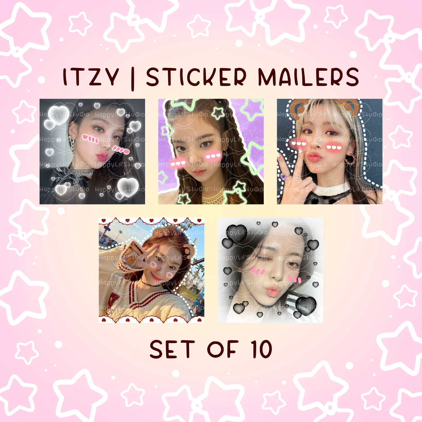 ITZY Sticker Mailers | Set of 10 | Kpop Stickers