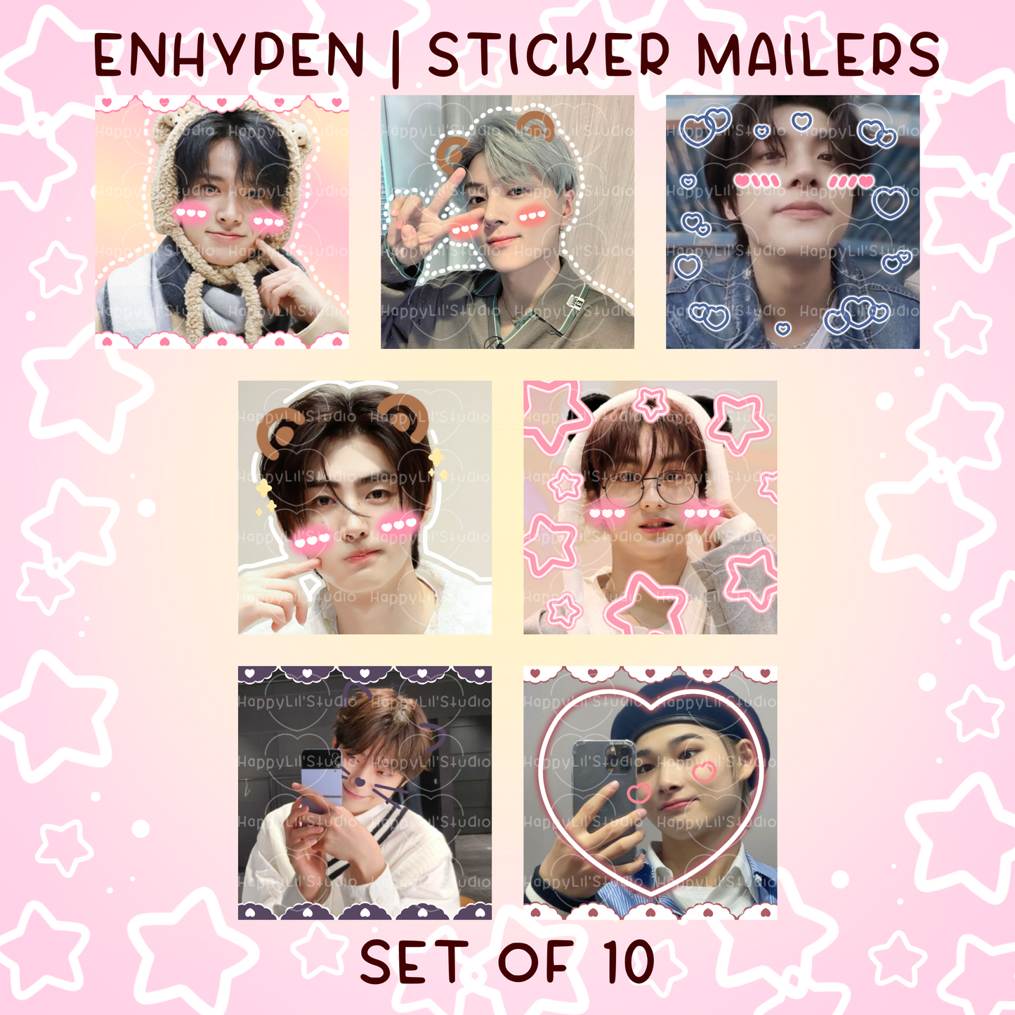 ENHYPEN Sticker Mailers | Set of 10 | Kpop Stickers