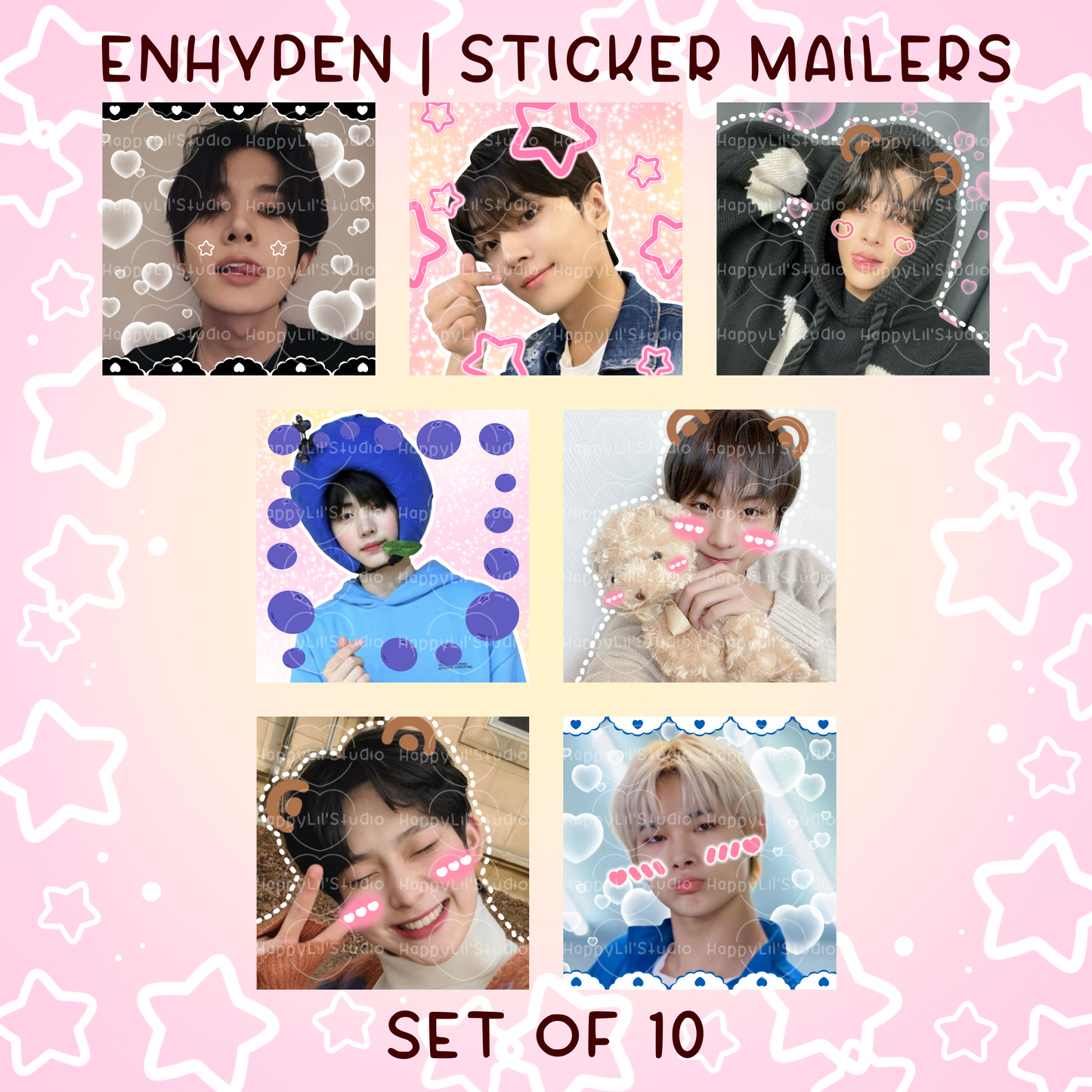 ENHYPEN Sticker Mailers | Set of 10 | Kpop Stickers