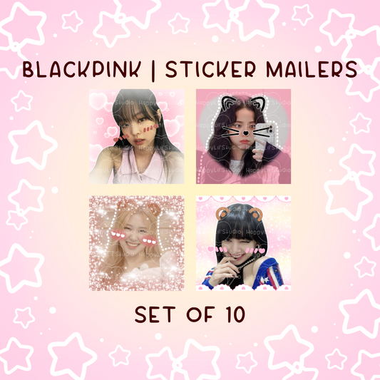 BLACKPINK Sticker Mailers | Set of 10 | Kpop Stickers