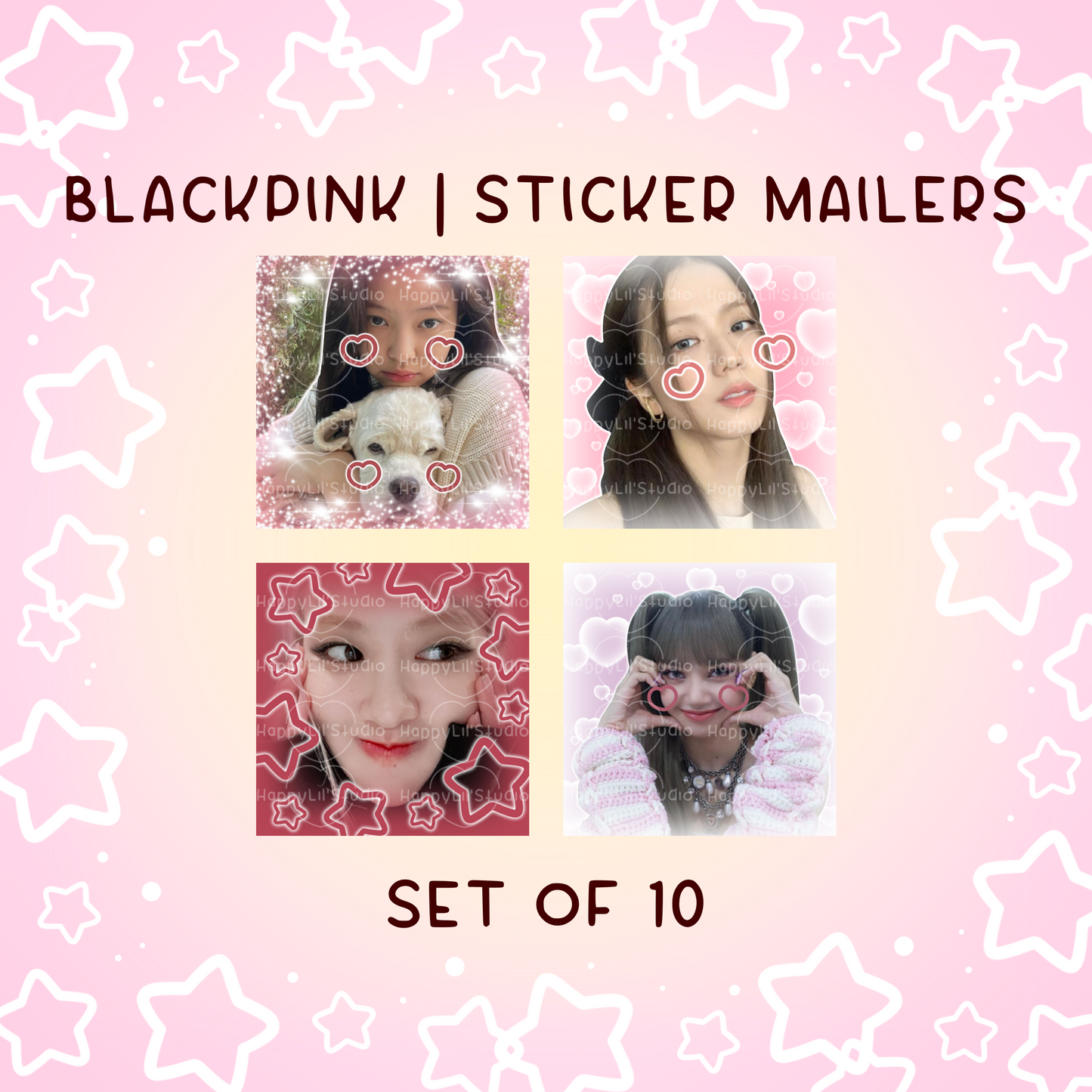 BLACKPINK Sticker Mailers | Set of 10 | Kpop Stickers