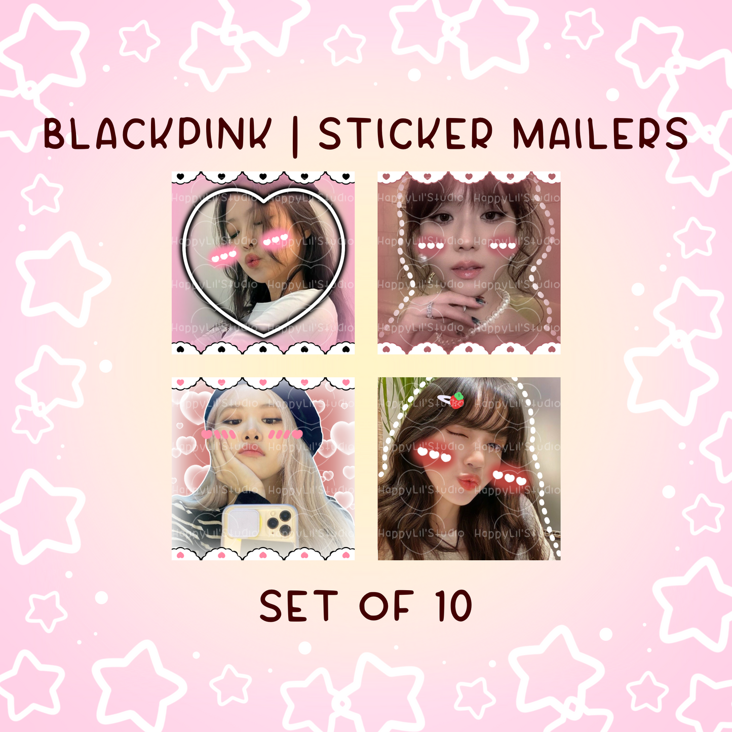 BLACKPINK Sticker Mailers | Set of 10 | Kpop Stickers