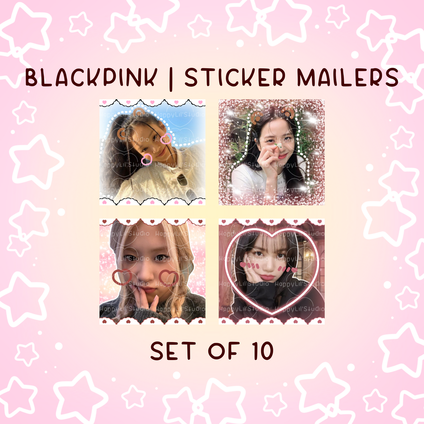 BLACKPINK Sticker Mailers | Set of 10 | Kpop Stickers