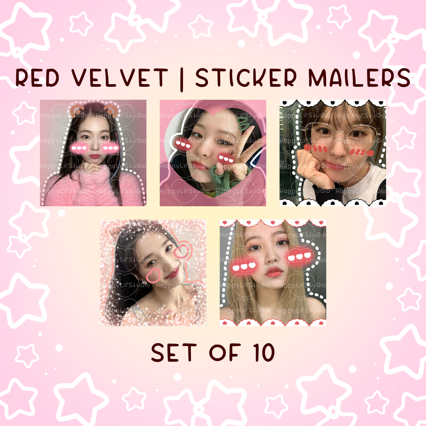 RED VELVET Sticker Mailers | Set of 10 | Kpop Stickers