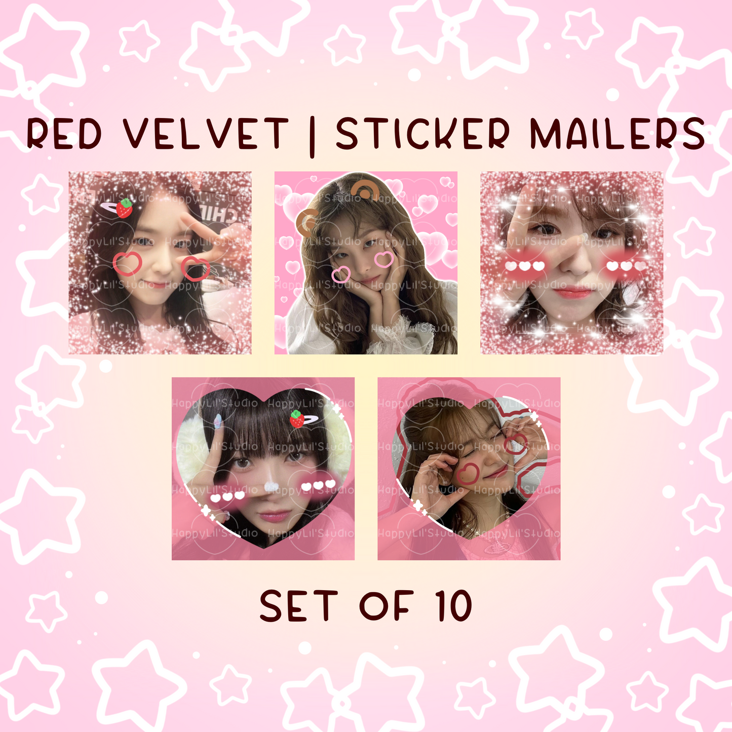 RED VELVET Sticker Mailers | Set of 10 | Kpop Stickers