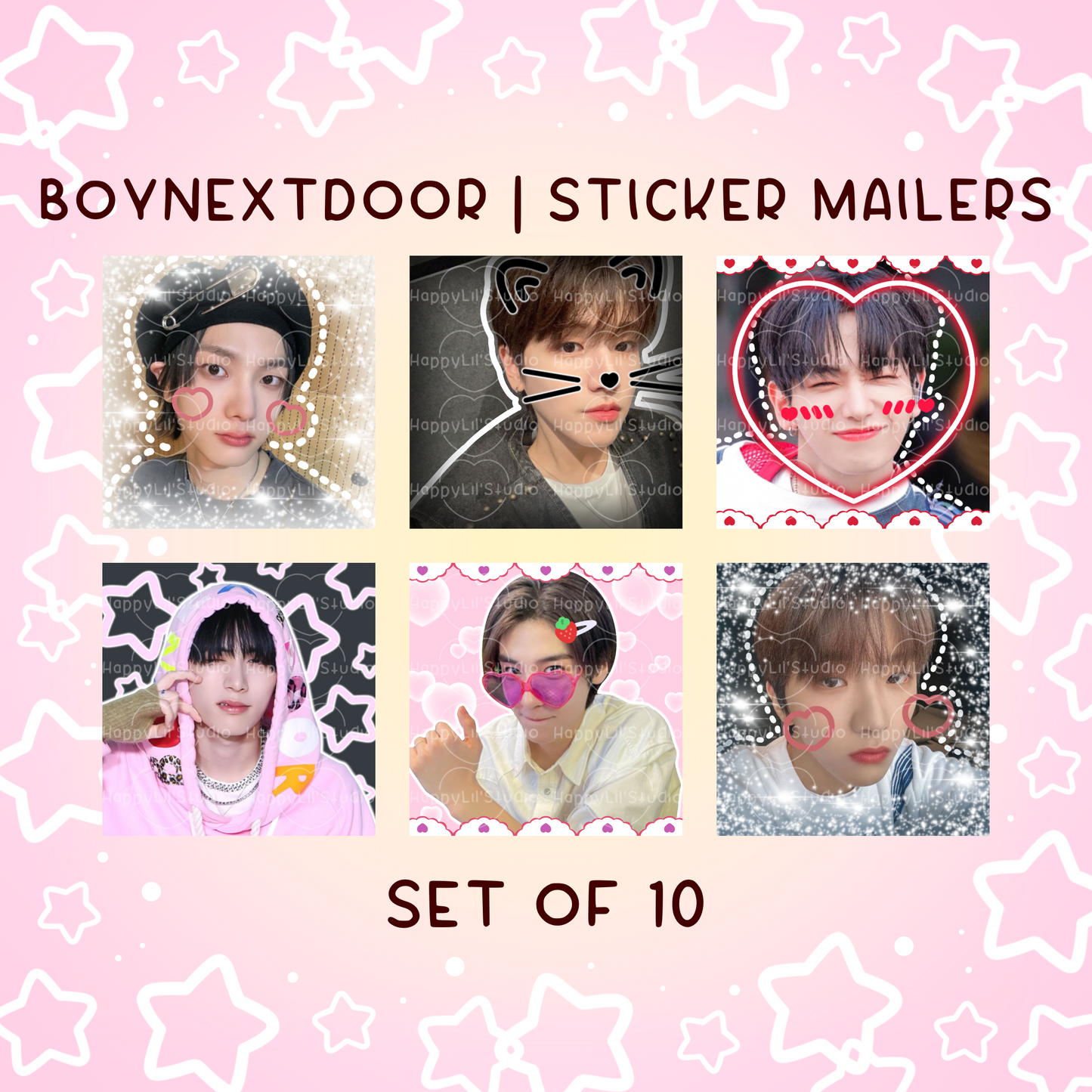 BOYNEXTDOOR Sticker Mailers | Set of 10 | Kpop Stickers