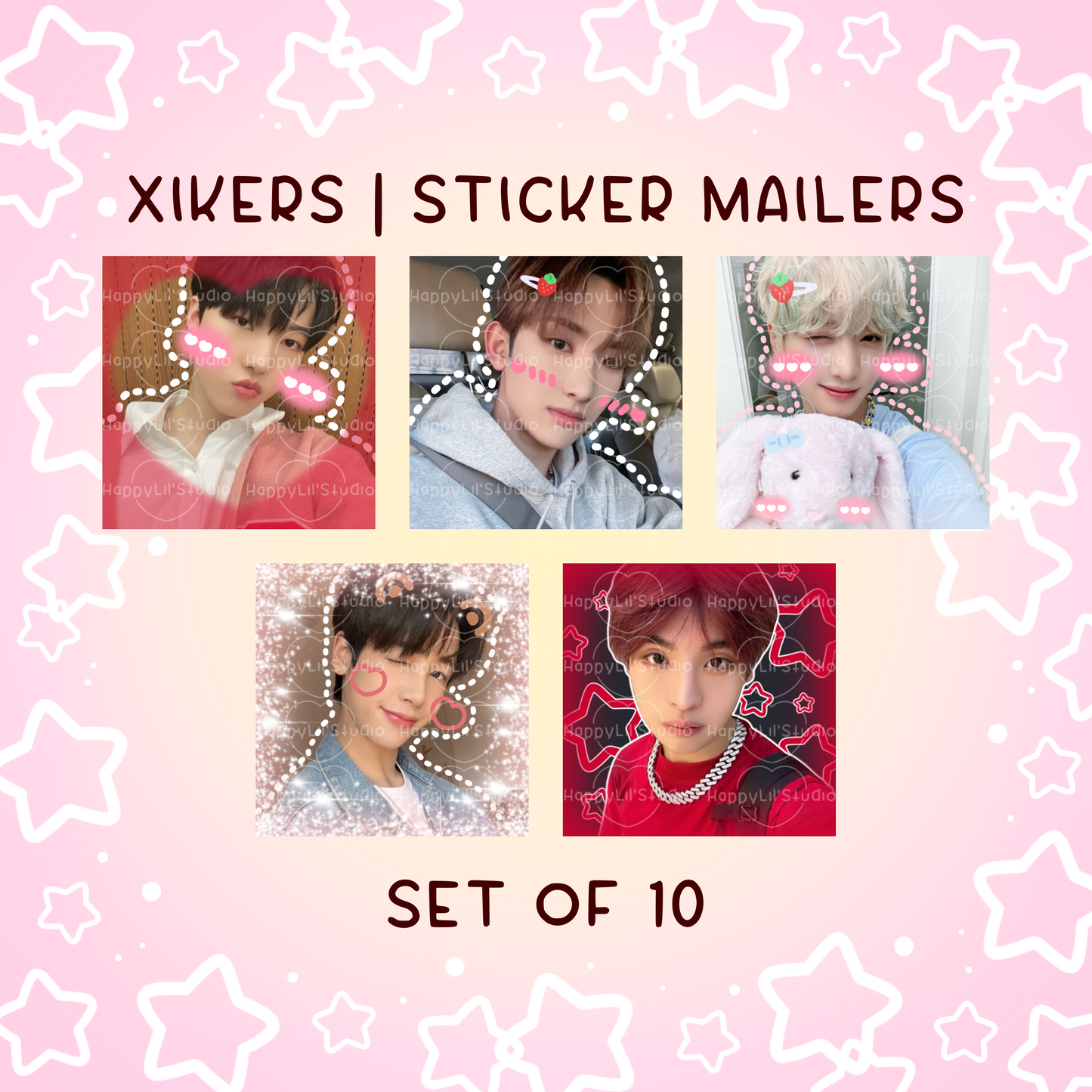 XIKERS Sticker Mailers | Set of 10 | Kpop Stickers