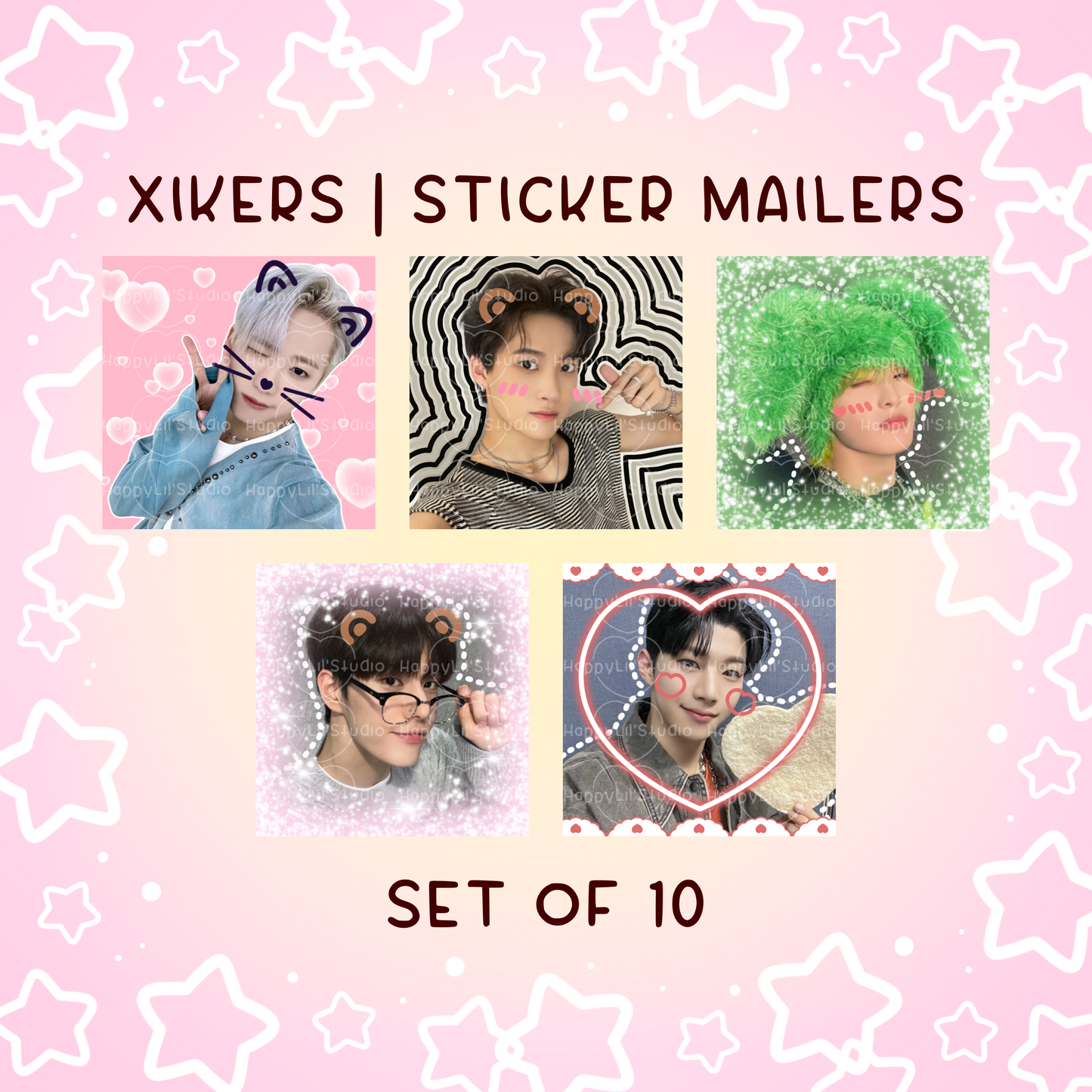 XIKERS Sticker Mailers | Set of 10 | Kpop Stickers