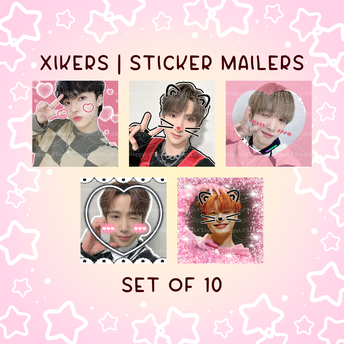 XIKERS Sticker Mailers | Set of 10 | Kpop Stickers