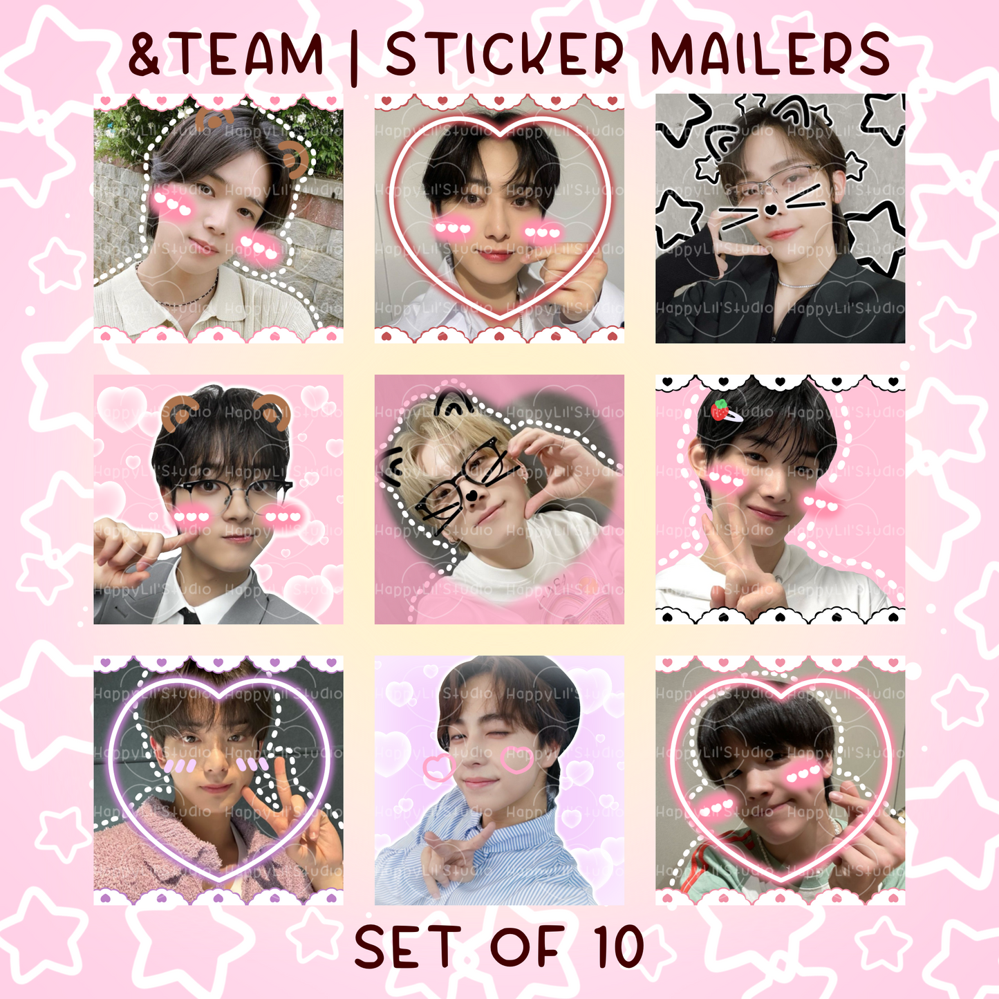 &TEAM Sticker Mailers | Set of 10 | Kpop Stickers