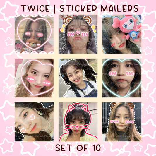 TWICE Sticker Mailers | Set of 10 | Kpop Stickers