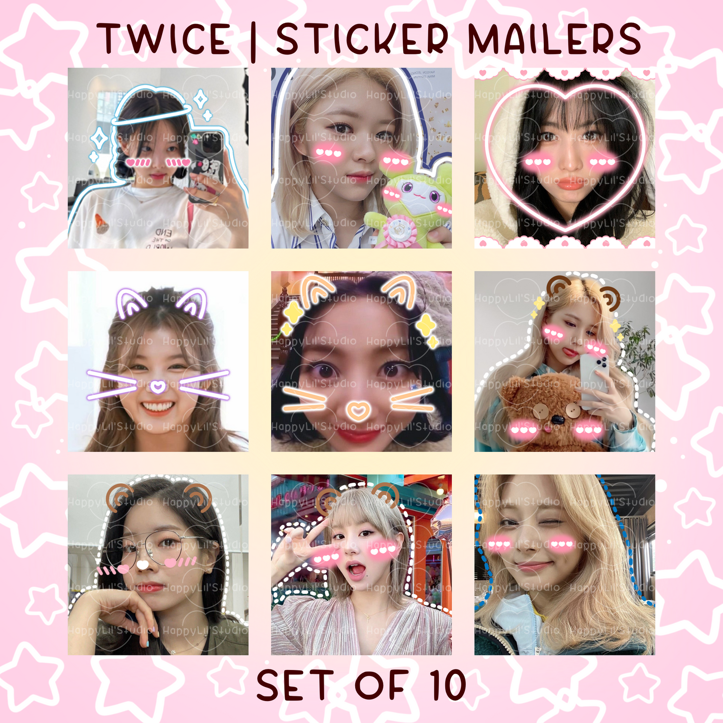 TWICE Sticker Mailers | Set of 10 | Kpop Stickers