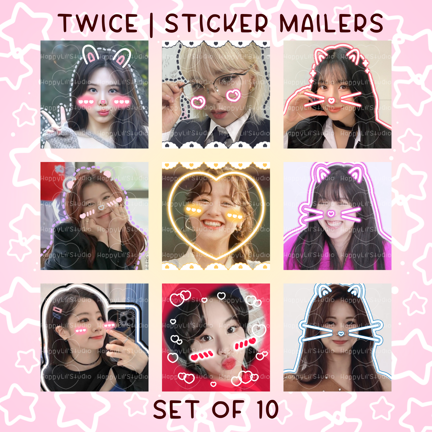 TWICE Sticker Mailers | Set of 10 | Kpop Stickers