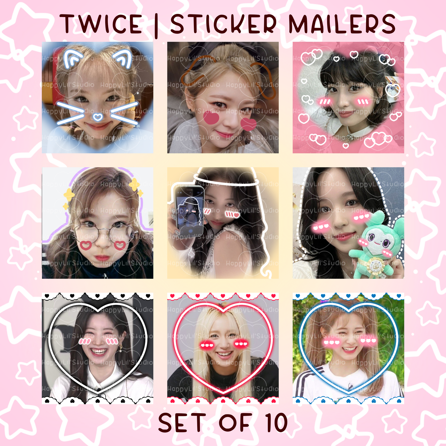 TWICE Sticker Mailers | Set of 10 | Kpop Stickers