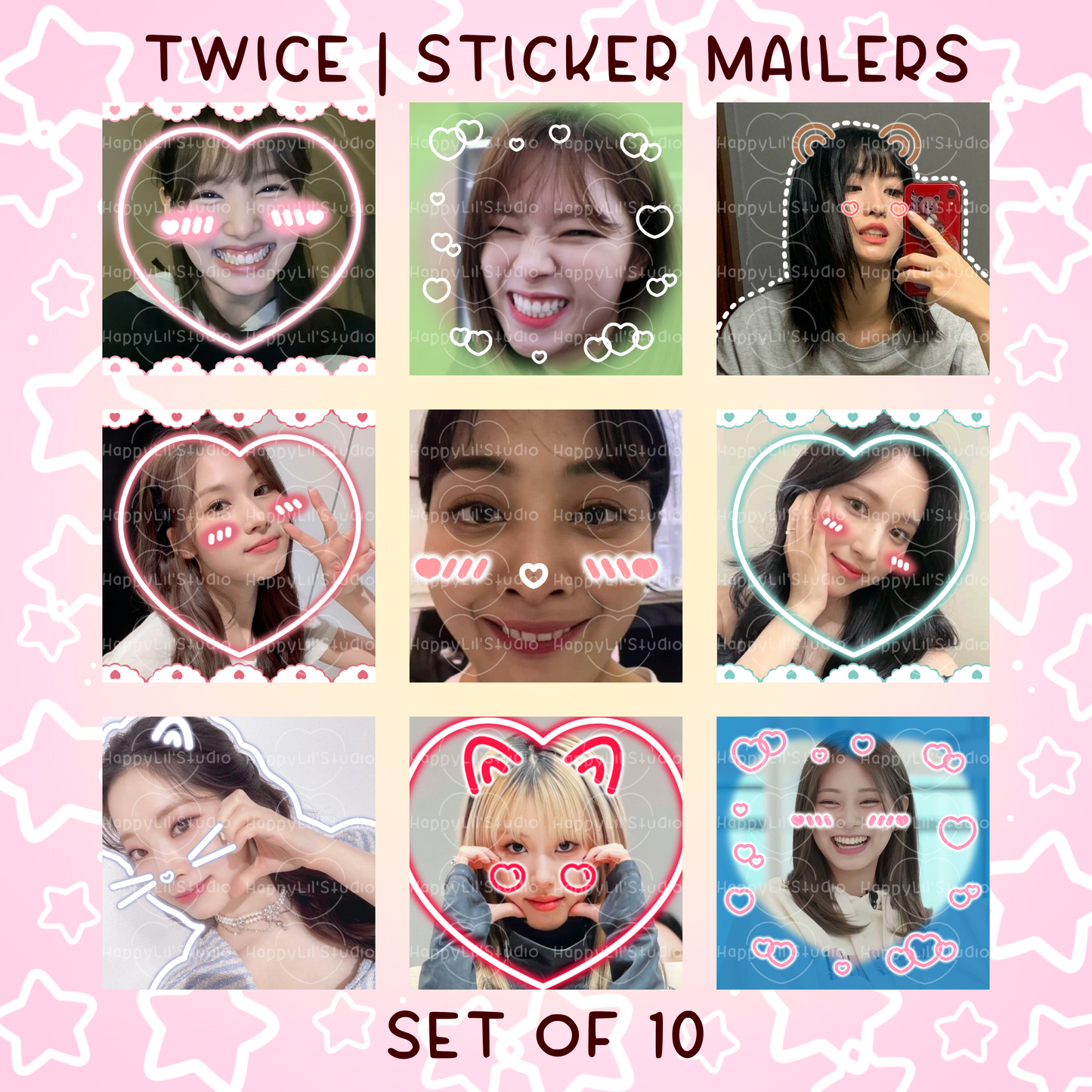 TWICE Sticker Mailers | Set of 10 | Kpop Stickers