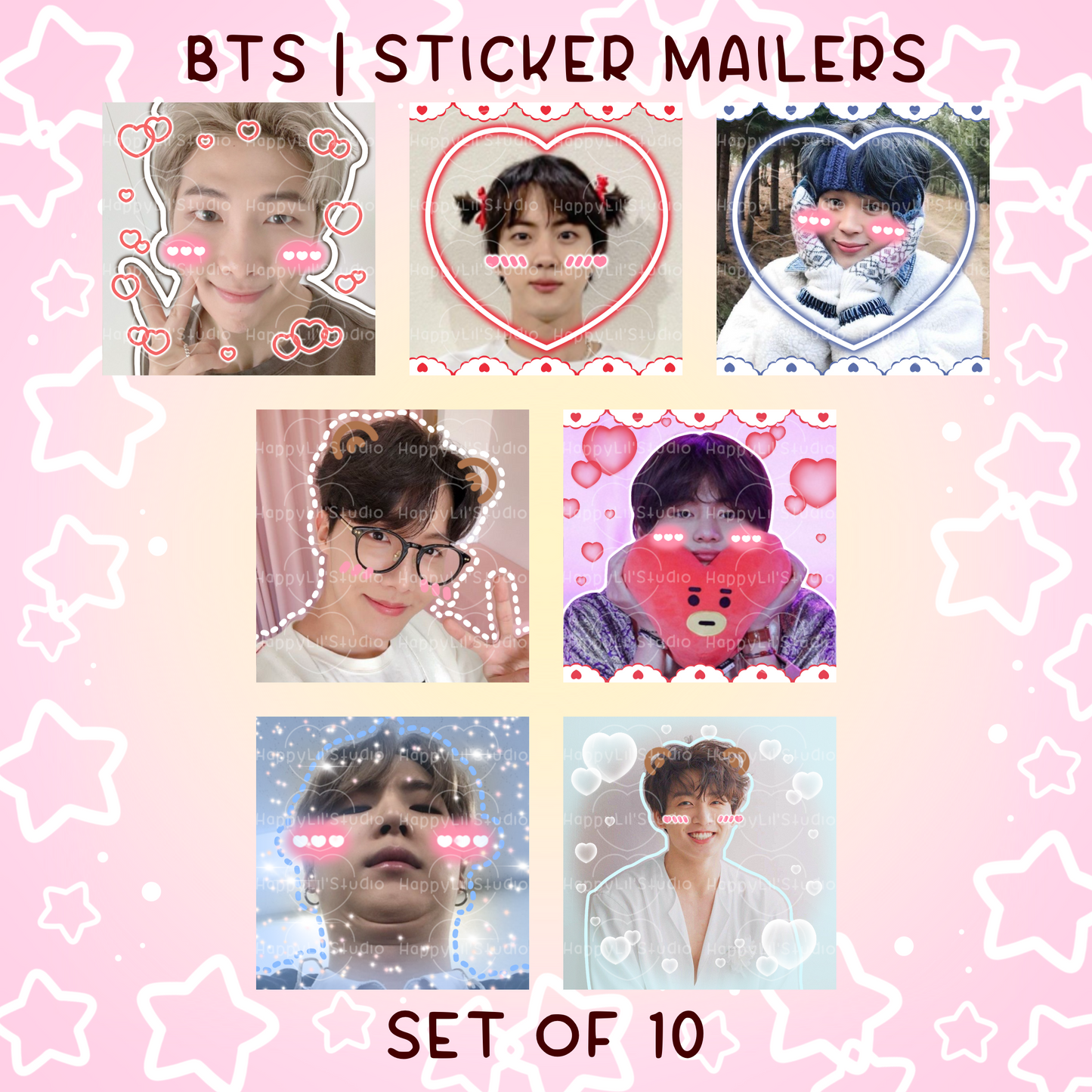 BTS Sticker Mailers | Set of 10 | Kpop Stickers