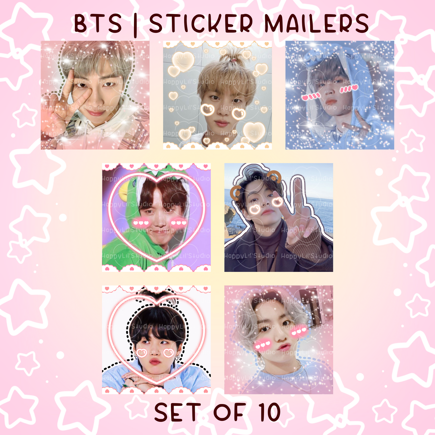 BTS Sticker Mailers | Set of 10 | Kpop Stickers