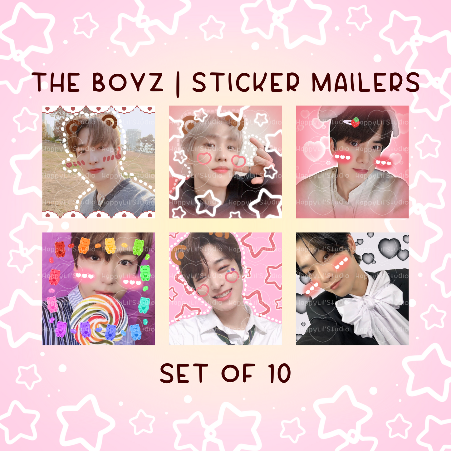 THE BOYZ Sticker Mailers | Set of 10 | Kpop Stickers