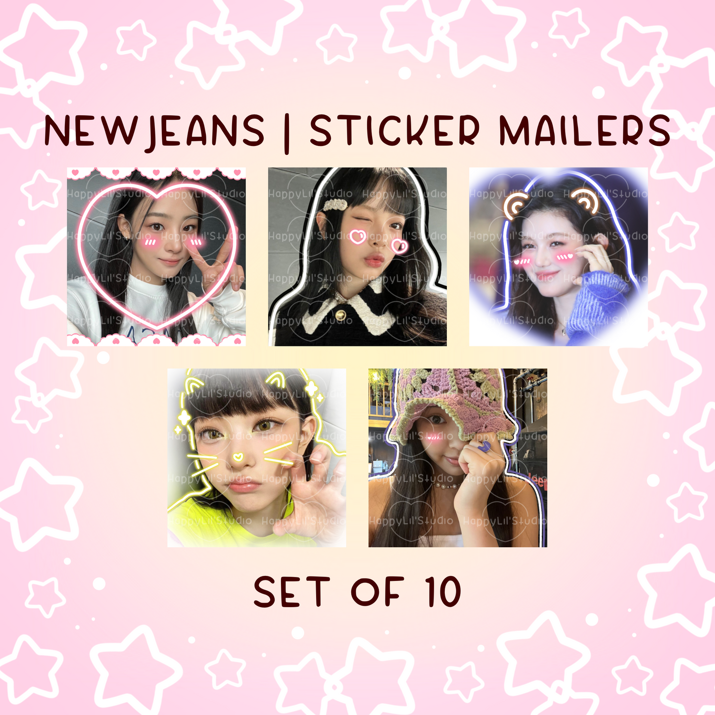 NEWJEANS (JEANZ) Sticker Mailers | Set of 10 | Kpop Stickers