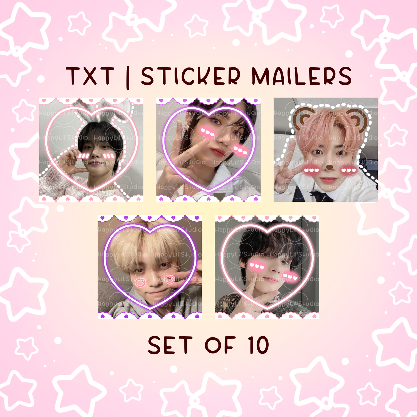 TXT Sticker Mailers | Set of 10 | Kpop Stickers