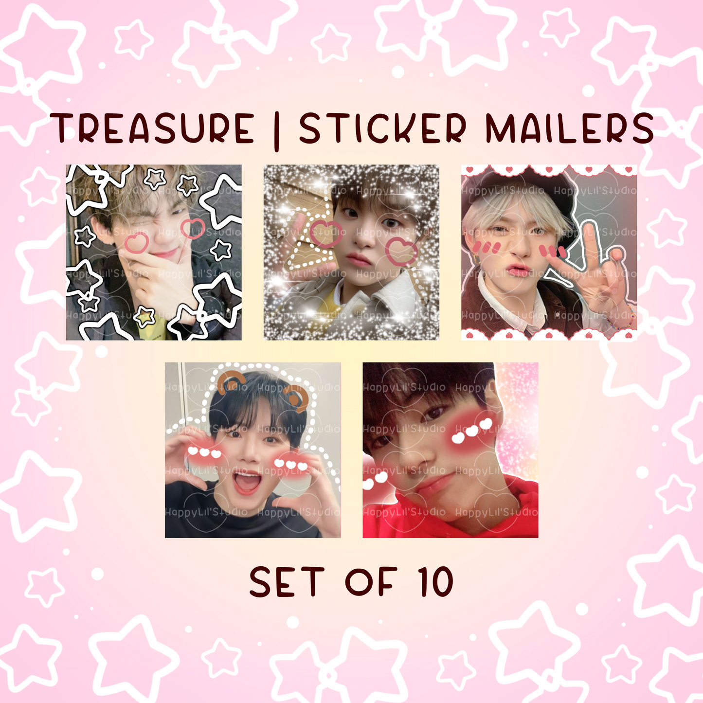 TREASURE Sticker Mailers | Set of 10 | Kpop Stickers