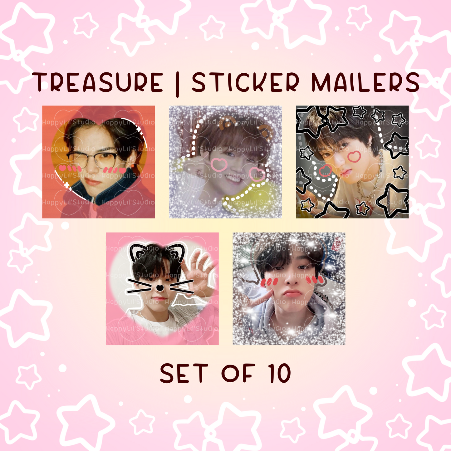 TREASURE Sticker Mailers | Set of 10 | Kpop Stickers