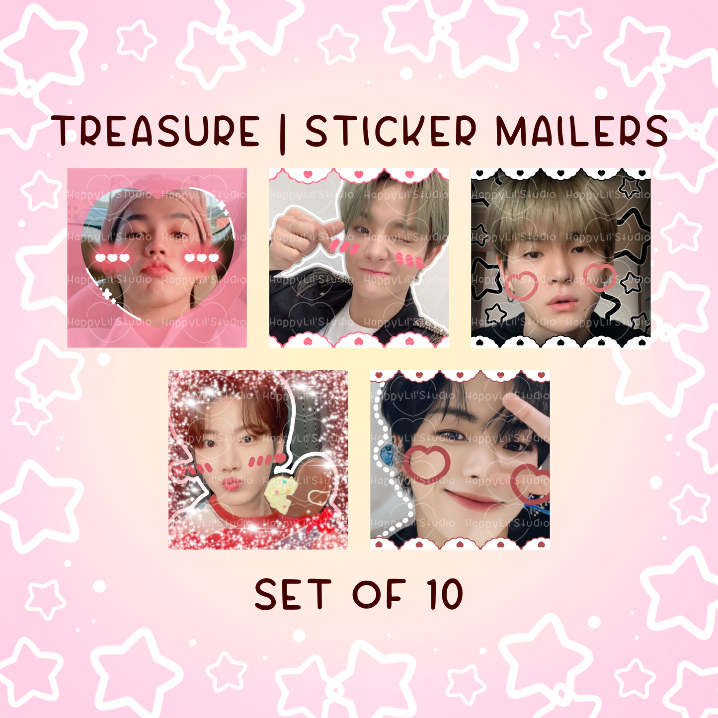 TREASURE Sticker Mailers | Set of 10 | Kpop Stickers